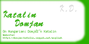 katalin domjan business card